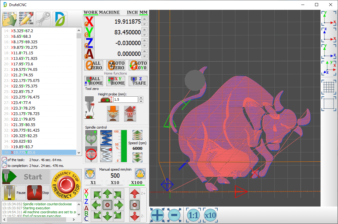 Main window 3D model