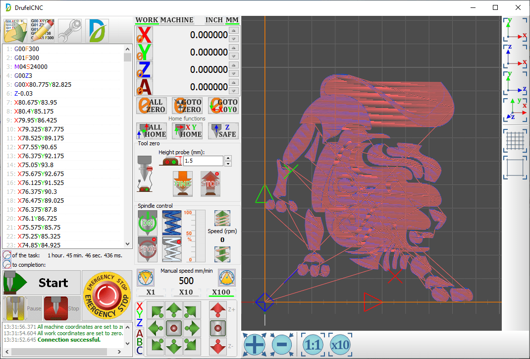 View the XY plane in 3D