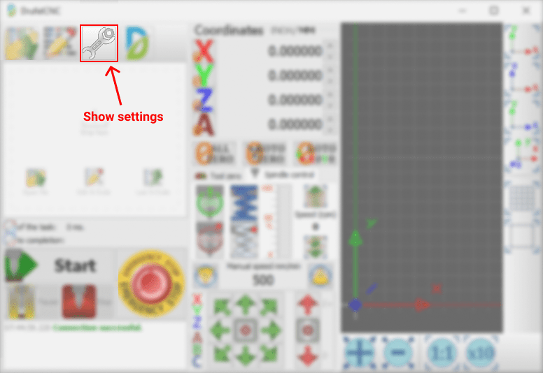 settings window